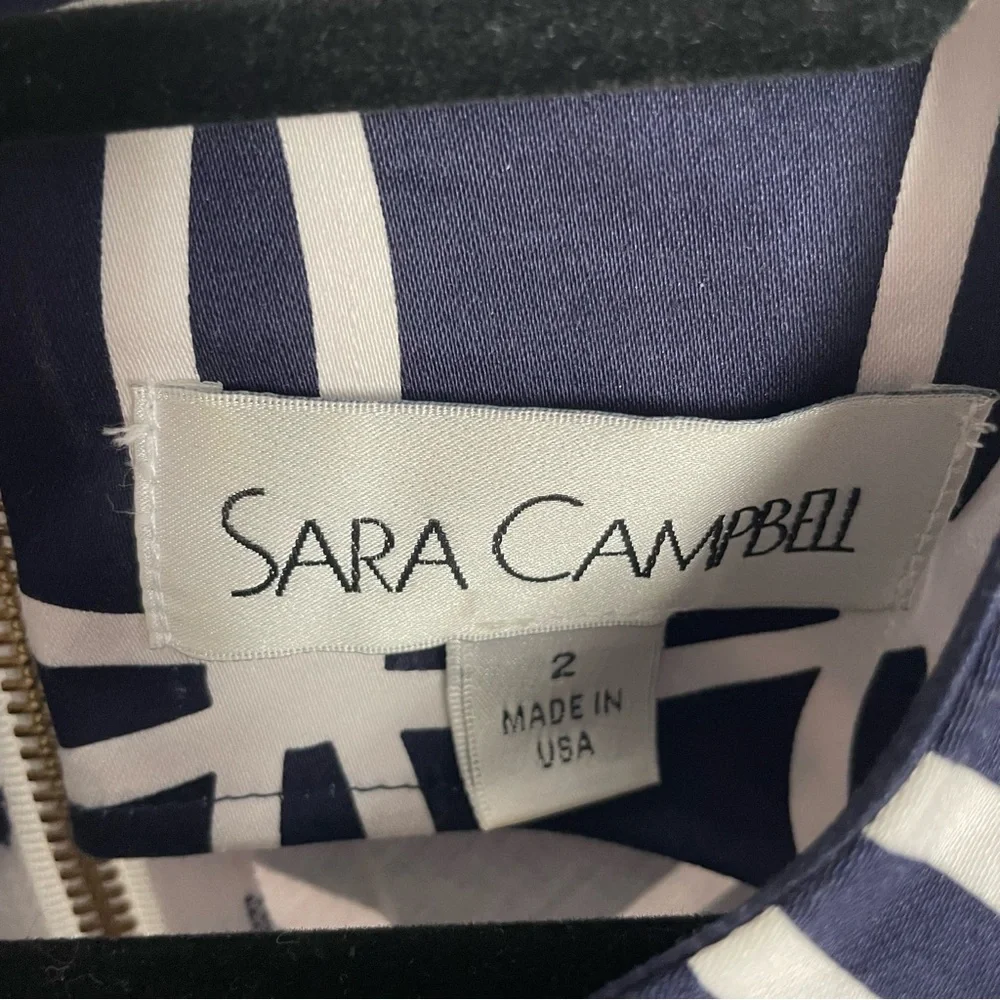 Sara Campbell Geometric Flared Ruffled Dress - Picture 5 of 6